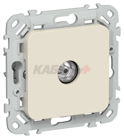 FLITE Розетка TV экранированная проходная тип M РТВм-1-1-2-ФлСл сливочный IEK