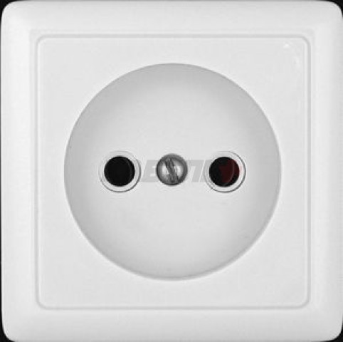 ХИТ О/У РОЗЕТКА без заземления без шторок, ИЗОЛ.ПЛ., 10А, 250В, БЕЛЫЙ