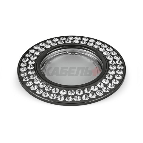 Светильник Gauss Strass CA035 Круг. Кристал/Черный, Gu5.3 1/30