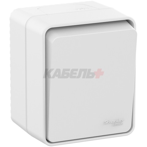 ATLASDESIGN PROFI IP54 О/У 1-клавишный ВЫКЛЮЧАТЕЛЬ, сх.1, 10АХ, БЕЛЫЙ