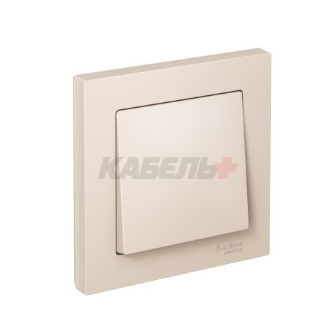 ATLASDESIGN 1-клавишный ВЫКЛЮЧАТЕЛЬ, сх.1, 10АХ, в сборе, быстрозажим. клем., БЕЖЕВЫЙ