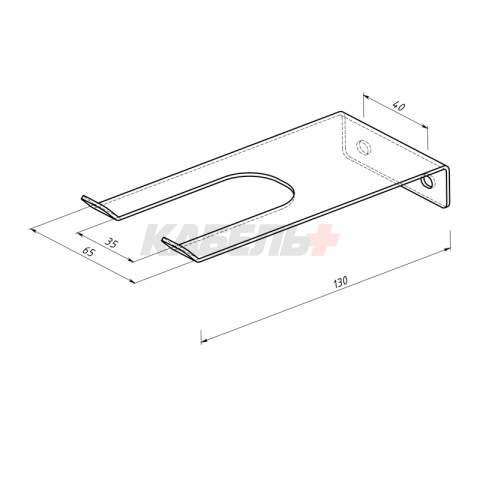 Держатель для диспенсера скотча, настенный, черный REXANT