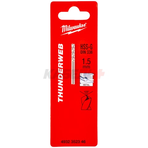Сверло по металлу HSS-G Thunderweb 1.5мм (2 шт), MILWAUKEE