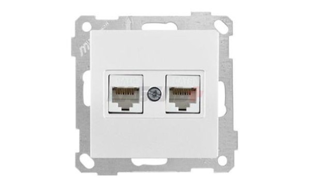 21 - Розетка 2хRJ-45 кат. 6 UTP, белая