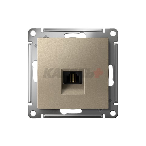 ATLASDESIGN РОЗЕТКА телефонная RJ11, механизм, ШАМПАНЬ