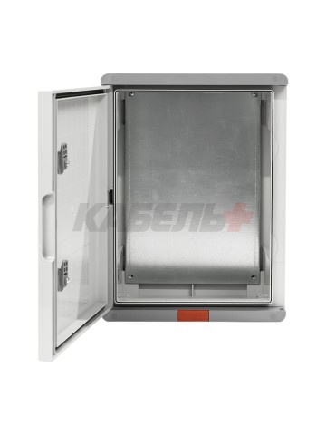 Пластиковый корпус 400х300х170 (ВхШхГ) серая дверь, с монтажной платой, Design Pro Series IP67