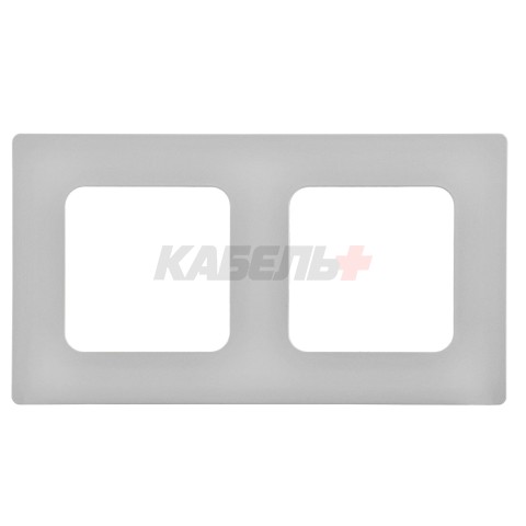 FLITE Рамка 2-местная РУ-2-К-ФлА алюминий IEK