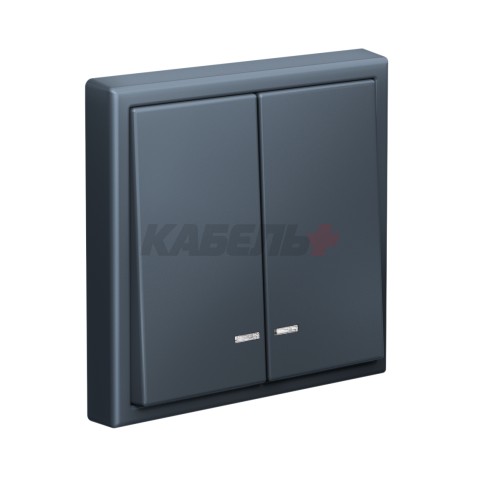 ARTGALLERY 2-клавишный ВЫКЛЮЧАТЕЛЬ с подсветкой, сх.5а, 10АХ, механизм, быстрозажим. клем., ГРИФЕЛЬ