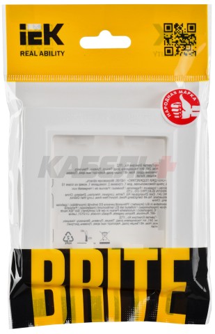BRITE Рамка 1-местная РУ-1-БрАБ арктический белый IEK