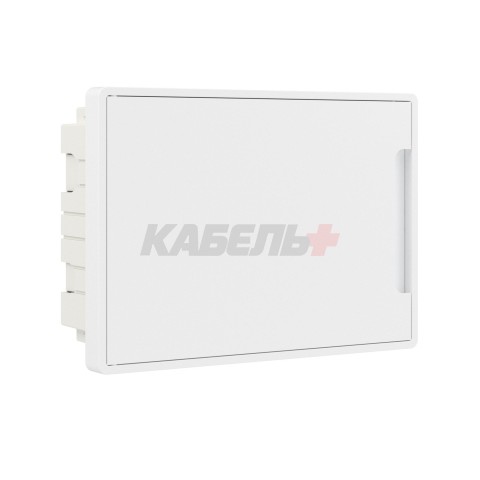 Щиток 12 мод встраиваемый FRAME, белый, с белой дверцей, с 2 шинами PEN на 6 и 8 отв.