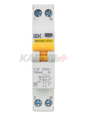Дифавтомат АВДТ32МL C32 100мА KARAT IEK
