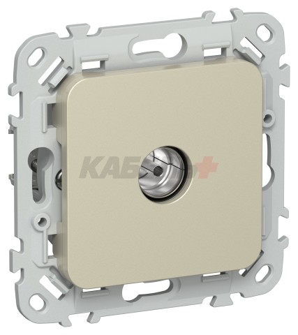 FLITE Розетка TV оконечная тип F РТВф-1-1-1-ФлШ шампань IEK