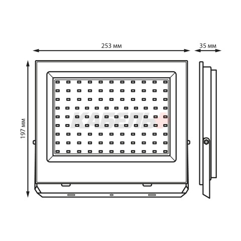 Прожектор светодиодный Gauss Elementary 100W 9500lm IP65 6500К ХАКИ 1/20