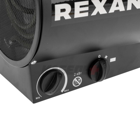 Пушка тепловая электрическая, круглая, прямоугольная подставка, ТЭН, 2кВт REXANT