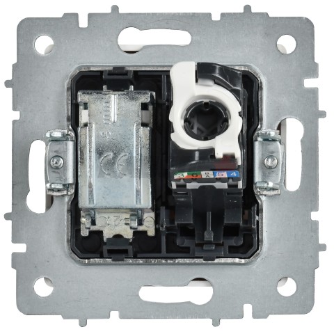 BRITE Розетка двойная TV+RJ45 кат.5E РТВ/РК12-БрАБ арктический белый IEK