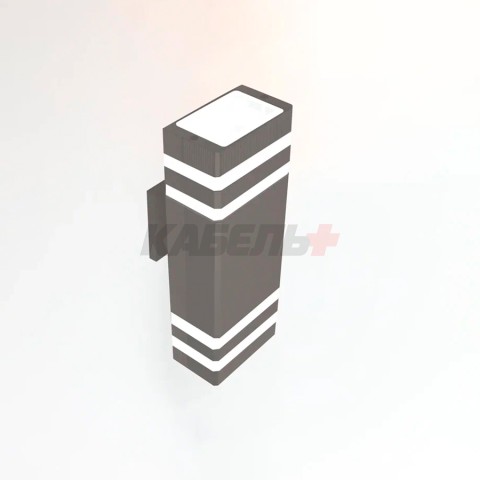 Фасадный светильник General GWL-2MR16-GU10-S-IP65 Графит с двойным боковым рассеивателем Катет