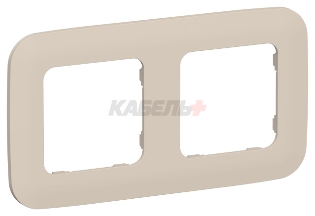 FLITE Рамка 2-местная РУ-2-А-ФлЛ льняной IEK