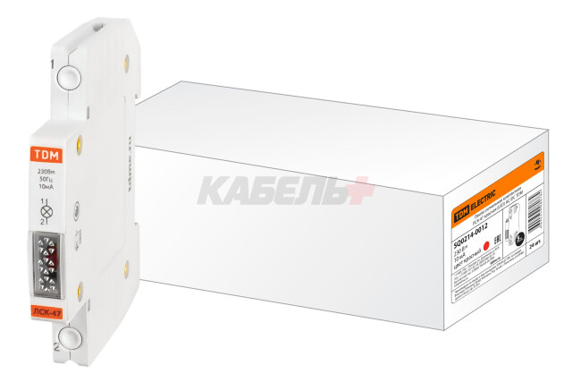Лампа сигнальная компактная ЛСК-47 красная (LED) AC/DC TDM