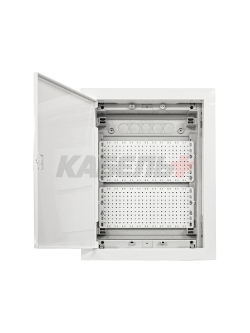 U24FPW IT PL, Щит встраиваемый мультимедийный, 2 ряда, белая дверца, IP30