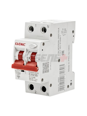 Дифавтомат YON max типа MDR, 1P+N, 30mA, 10A, хар-ка C, 6kA, тип А DKC