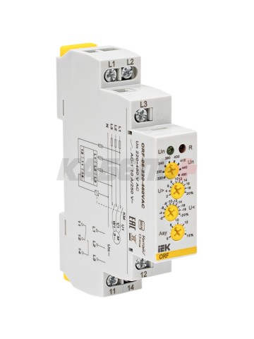 Реле контроля фаз ORF-06 трехфазное 220-460В AC IEK