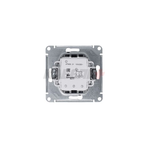 ATLASDESIGN 3-клавишный ВЫКЛЮЧАТЕЛЬ, сх.1+1+1, 10АХ, механизм, ГРИФЕЛЬ