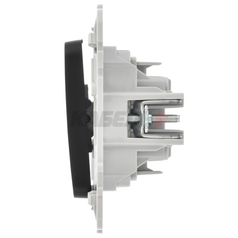 FLITE Выключатель 2-клавишный 10А ВС12-1-0-ФлЧ черный IEK