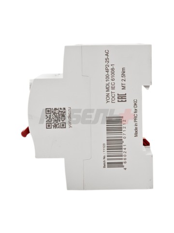 Устройство защитного отключения УЗО ВДТ YON MAX MDL100, 4P, 30mA, 25A, тип АС DKC