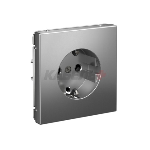 ARTGALLERY РОЗЕТКА с заземлением, 16А, механизм, быстрозажим. клем., СТАЛЬ