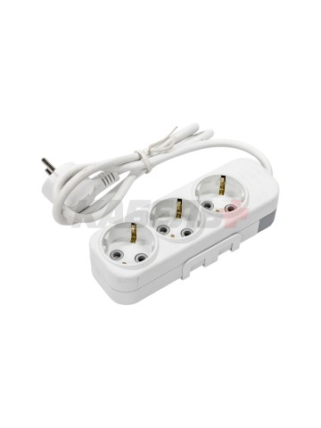 EL-BI,Myra,удлинитель 3гн1м с/з белый,527-010201-311