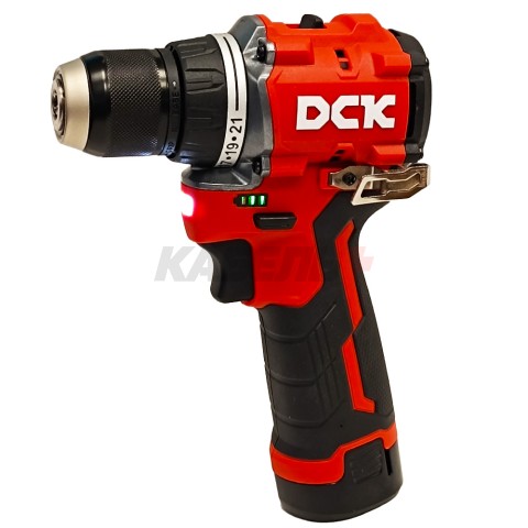 Дрель-шуруповерт аккумуляторная KDJZ1250 (10,8V / 2*2.0Ah / 50Nm / BL / Кейс), DCK