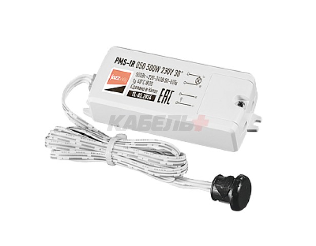 Датчик движения мебельный PMS-IR 050 500W 230V 30° WH IP20 Jazzway