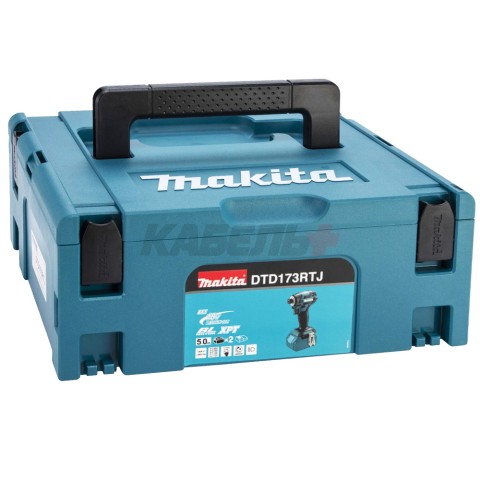 Шуруповерт ударный DTD173RTJ аккумуляторный (18V / 2*5,0Ah / 180Nm / MakPac 2), MAKITA, арт: DTD173RTJ