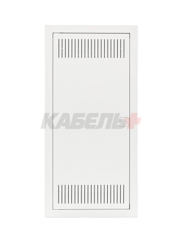 U48EP IT PL, Щит встраиваемый мультимедийный, 4 ряда, металл. дверца со слотами для охлаждения, IP30