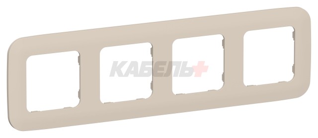 FLITE Рамка 4-местная РУ-4-А-ФлЛ льняной IEK