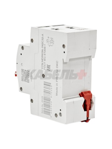 Дифавтомат YON max типа MDR, 1P+N, 30mA, 32A, хар-ка C, 6kA, тип А DKC
