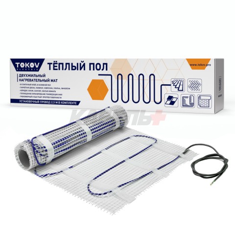 Комплект "Теплый пол" (мат) 150Вт/кв.м 0.75кв.м TOKOV ELECTRIC TKE-MAT150-112-0.75.