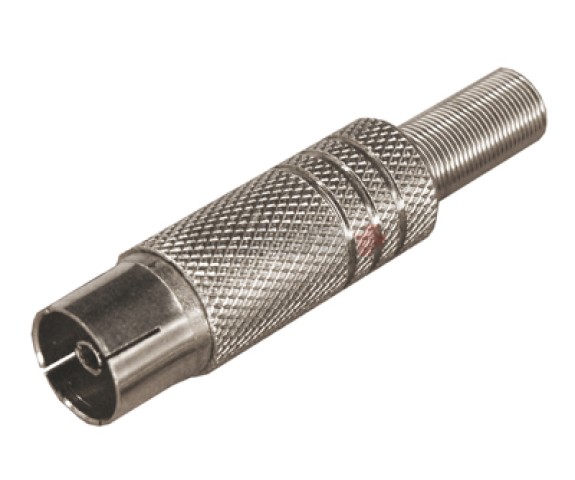 TV-разъем гнездо никелированный c пружиной REXANT