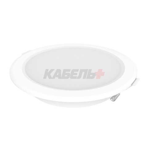 Светильник Gauss Elementary Downlight круг 13W 1100m 4000K 170-260V IP20 145*26 монтаж белый LED