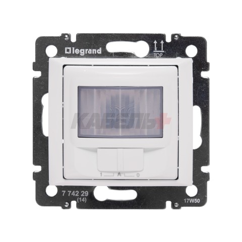 VALENA Датчик движения с возможностью ручного управления пассивный инфракрасный без нейтралибелый