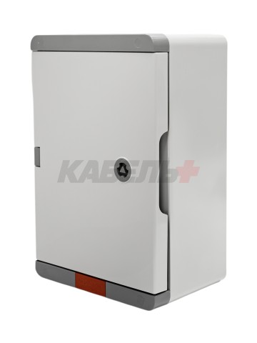 Пластиковый корпус 300х200х130 (ВхШхГ) серая дверь, с монтажной платой, Design Pro Series IP67