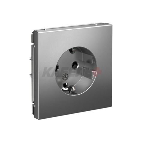 ARTGALLERY РОЗЕТКА с заземлением, 16А, механизм, СТАЛЬ