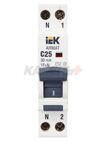 ARMAT Дифавтомат B06S 1P+NP C25 30мА тип AC (18мм) IEK
