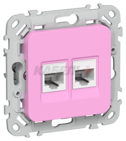 FLITE Розетка 2-местная компьютерная RJ45 категория 5Е UTP РК5е-2-0-ФлПр пурпурный IEK