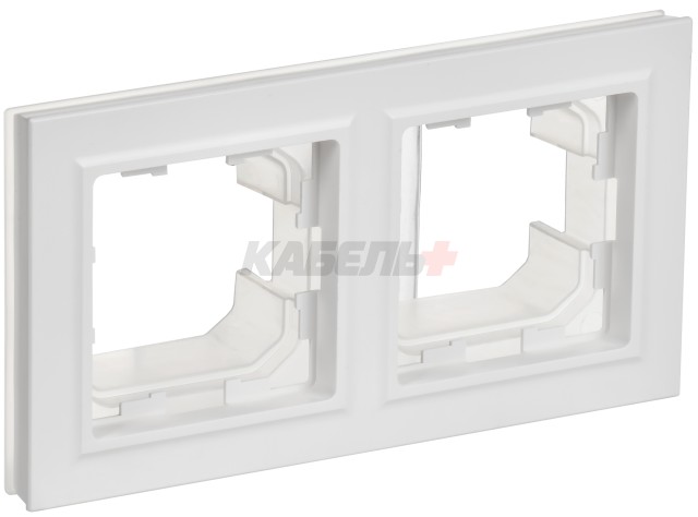 BRITE Рамка 2-местная IP44 РУ-2-БрАБ-44 арктический белый IEK