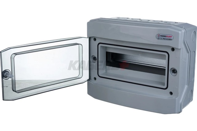 N12-D, Щит навесной, 1 ряд, 12 мод., прозрач. дверца, IP65