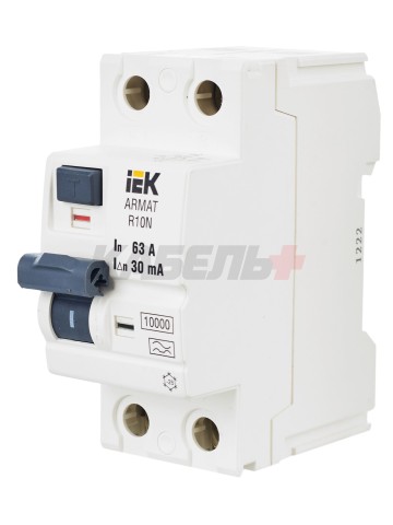 ARMAT Выключатель дифференциального тока R10N 2P 63А 30мА тип A IEK