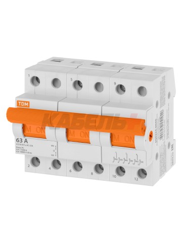 Модульный переключатель трехпозиционный МП-125 3P 63А TDM