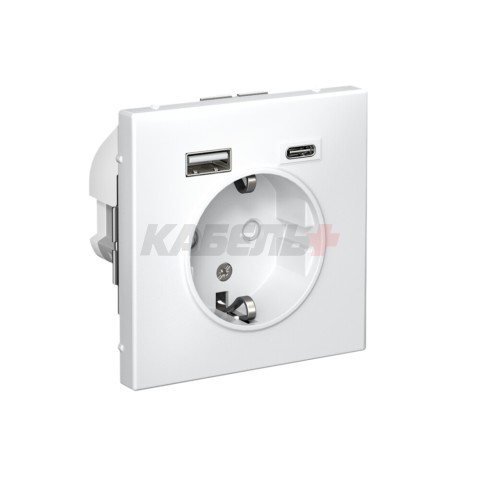 ARTGALLERY РОЗЕТКА 16А с 2 USB A+C, 5В/2,4А/3,0А, 2х5В/1,5А, механизм, ЛОТОС