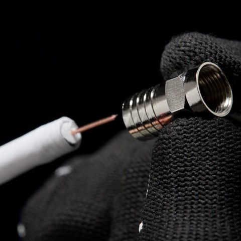 F-разъем RG-6, обжим REXANT